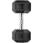 Mancuerna Encauchetada Hexagonal – De 4lb A 80lb