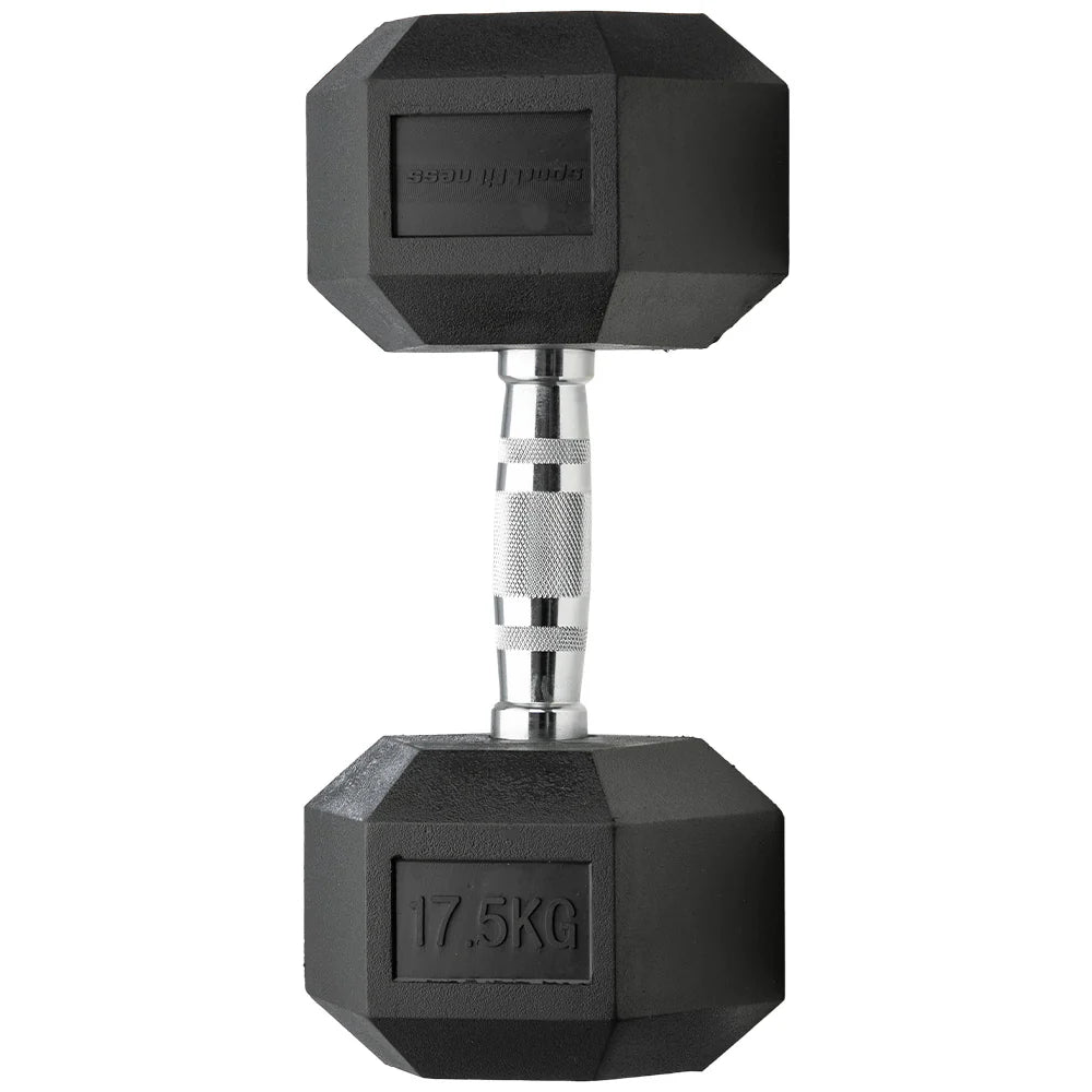 Mancuerna Encauchetada Hexagonal – De 4lb A 80lb