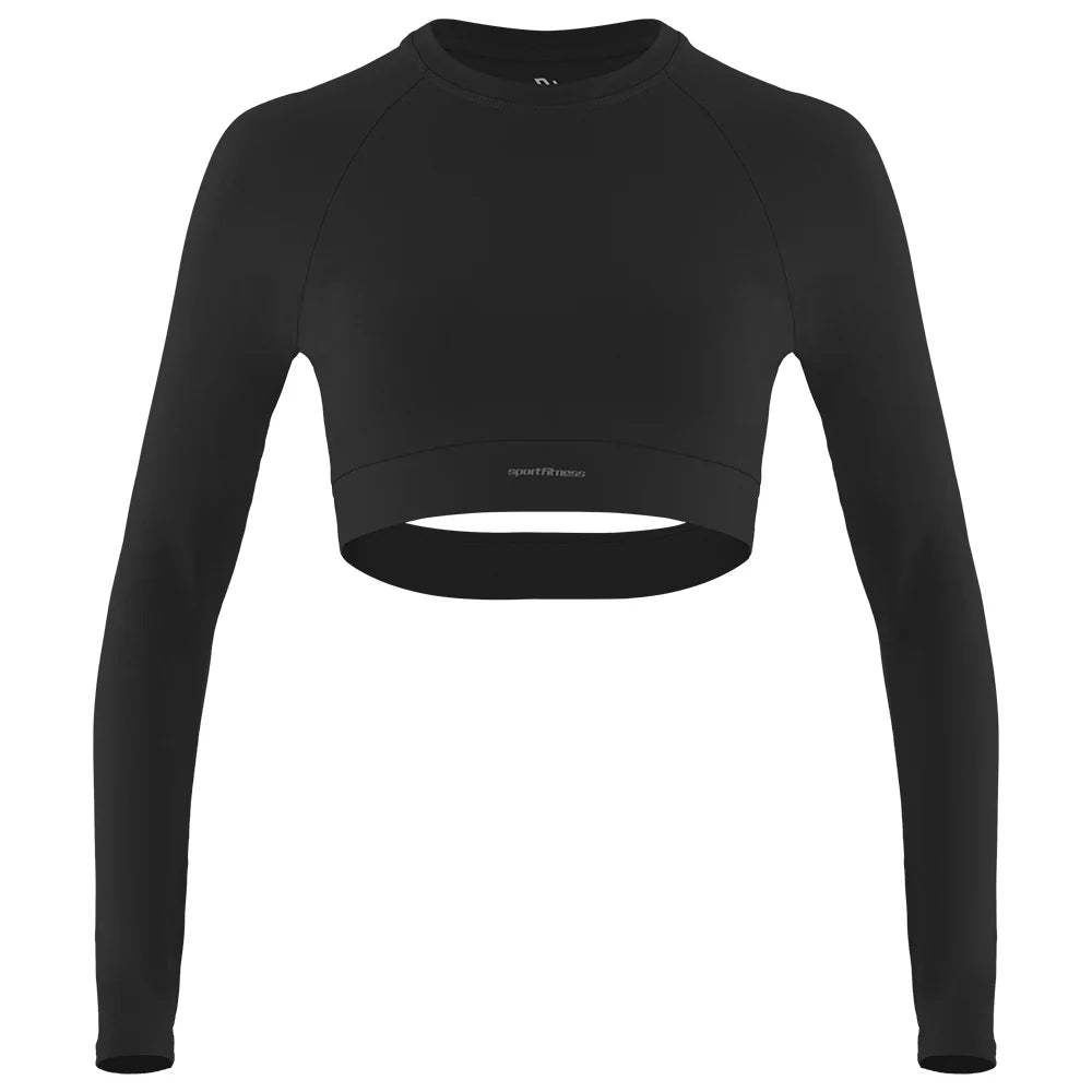 Top Manga Larga Snoop Negro