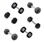 Mancuerna Encauchetada Hexagonal – De 4lb A 80lb