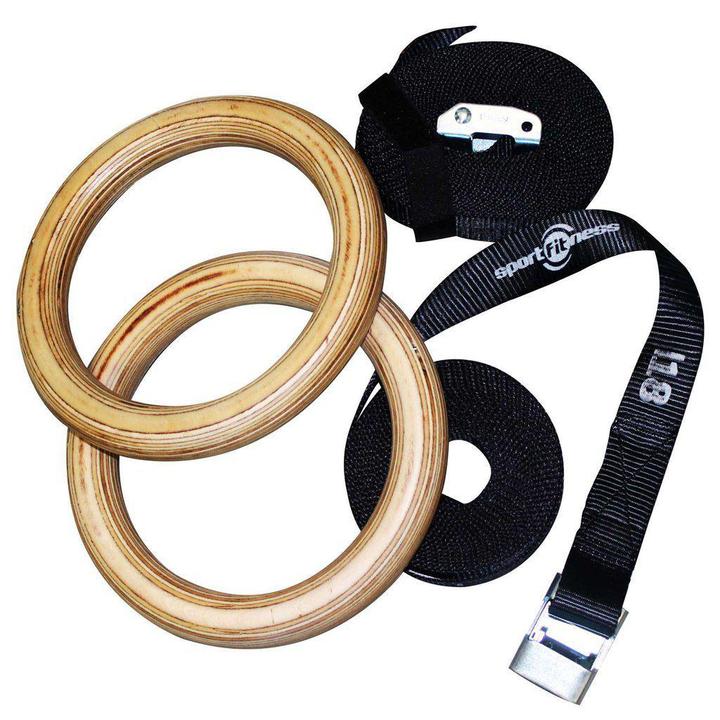 Anillos De Madera Gimnasio - Sport Fitness 71280