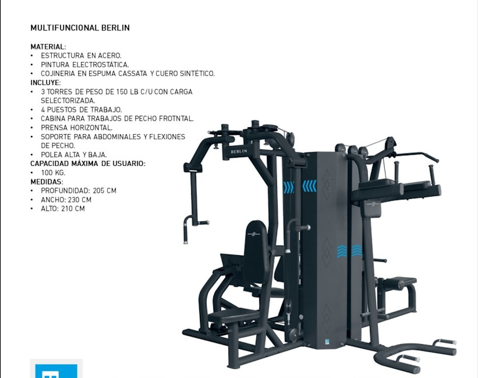 Multifuncional Berlin - SportFitness 71755